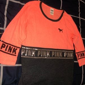 VS PINK SEQUIN 3/4 SHIRT